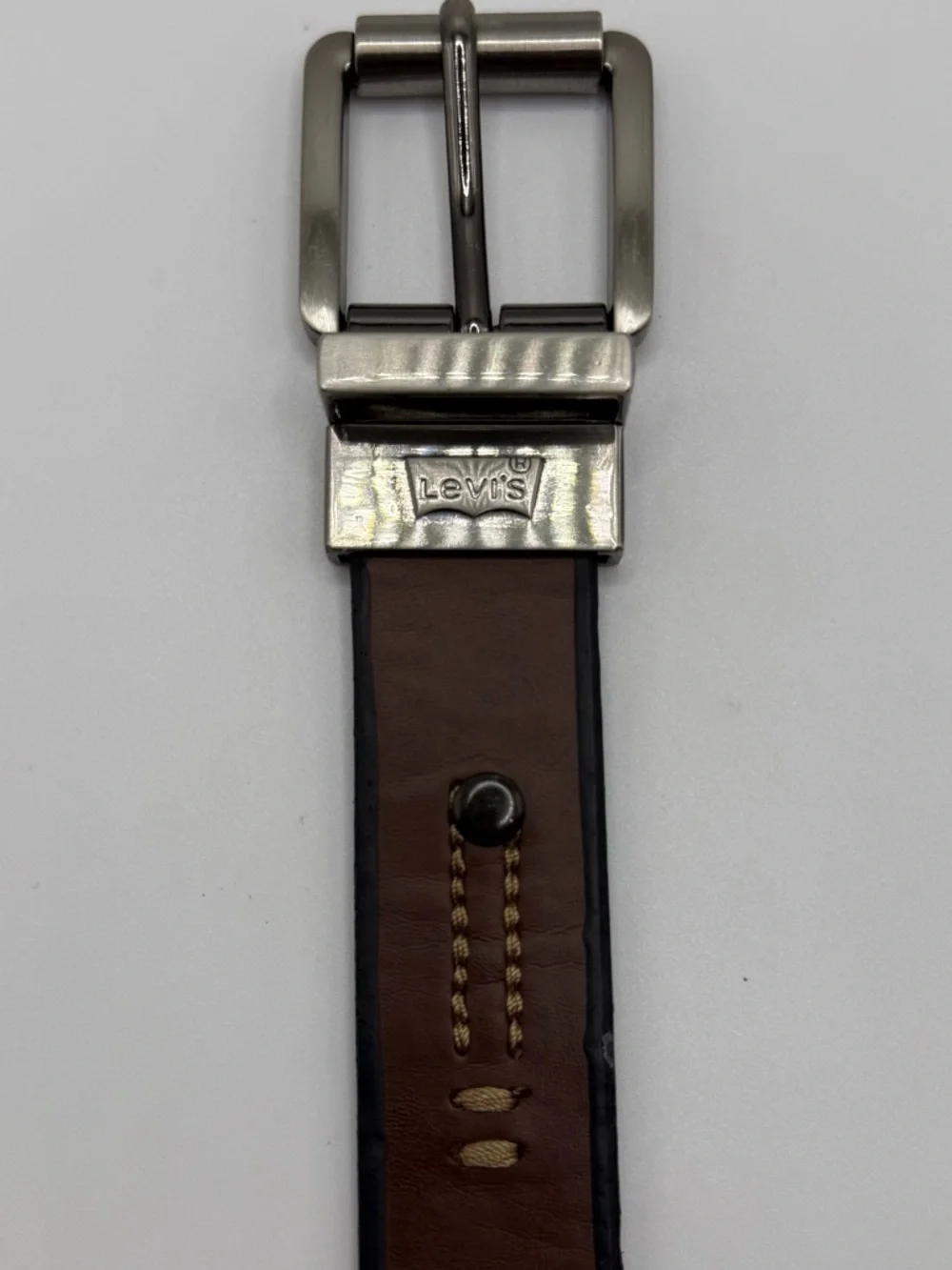 Levi's Reversible Leather Belt Black/Brown Sz 26-28 Med VGUC